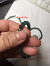 Load image into Gallery viewer, 5.5-7mm size 50-58mm 100% natural type A dark green/blue/gray/black Guatemala jadeite jade beads bracelet PA164