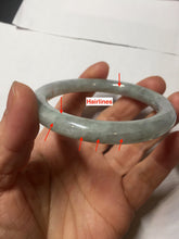 Load image into Gallery viewer, 53.5mm Certified Type A 100% Natural light green purple round cut Jadeite bangle PD203-3923