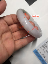 Load image into Gallery viewer, 57.7mm Certified 100% natural Type A dark green white purple jadeite jade bangle AH91-3014