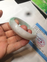 Load image into Gallery viewer, 51.5mm Certified Type A 100% Natural sunny green oval Jadeite Jade bangle AZ131-4139