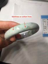 Load image into Gallery viewer, 58.5mm Certified Type A 100% Natural Sunny Green Purple Gray brown black Jadeite Jade Bangle AZ182-6585