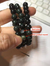 Load image into Gallery viewer, AllaboutjadeCanada.com only. 6.5-7.5mm 100% natural black/blue/green/brown(Wuji, Mocui) jadeite jade beads bracelet AK8 (Add on item, not sale individually. ) .