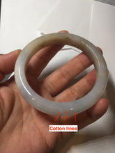 Load image into Gallery viewer, 57.2mm Certified Type A 100% Natural icy watery white purple black brown Jadeite Jade bangle H154-7049