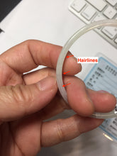 Load image into Gallery viewer, 48.5mm certified 100% natural type A light green orange white thin square style jadeite bangle PH251-1001