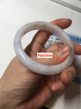 Load image into Gallery viewer, 56mm certified 100% natural type A icy watery green/purple jadeite jade bangle BN90-3561