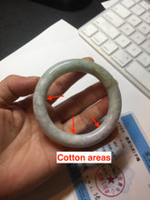 Load image into Gallery viewer, 51mm Certified 100% natural Type A light green purple brown chubby round cut jadeite jade bangle BQ15-5802