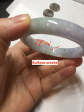 Load image into Gallery viewer, 54mm Certified Type A 100% Natural light green purple Jadeite Jade bangle PC98-9150