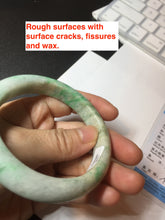Load image into Gallery viewer, 58.5mm Certified type A 100% Natural sunny green/white Jadeite bangle AY87-3471