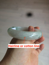 Load image into Gallery viewer, 55.6mm Certified type A 100% Natural icy watery light green Jadeite bangle AY24-1699