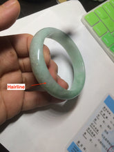 Load image into Gallery viewer, 55.7mm 100% natural Type A sunny green/brown/white jadeite jade bangle AX46-2830