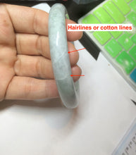 Load image into Gallery viewer, 56.5 mm certificated Type A 100% Natural light green/purple round cut Jadeite Jade bangle S65-4066
