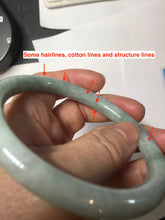 Load image into Gallery viewer, 60mm Certified Type A 100% Natural green round cut jadeite Jade bangle PJ40-0277