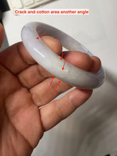 Load image into Gallery viewer, 56mm certified 100% Natural type A light purple white Jadeite Jade bangle PH192-8254