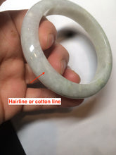 Load image into Gallery viewer, 55.6 mm Certified type A 100% Natural light green Jadeite bangle AZ86-1636