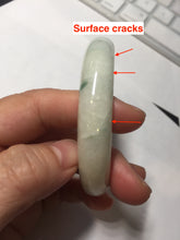 Load image into Gallery viewer, 58mm Certificate light green white orange green jadeite jade bangle BQ68(1013)