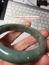Load image into Gallery viewer, 52.2mm Certified 100% natural Type A oily dark green/black/brown/gray (老油青) jadeite jade bangle PH190-6940
