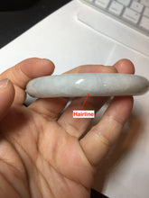 Load image into Gallery viewer, 58mm Certified Type A 100% Natural white chubby round cut Jadeite Jade bangle AX124-4586