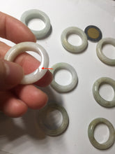 Load image into Gallery viewer, Size 7 3/4-13 100% natural type A light green/purple/white/brown jadeite band ring group PD196