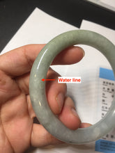 Load image into Gallery viewer, 54.8mm certified natural 100% natural Type A light green round cut jadeite jade bangle BP2-4990