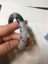 Load image into Gallery viewer, 60mm Certified Type A 100% Natural dark green/red/purple/gray Snowy Pine Mountain and Everlasting Crimson Heart (碧血丹心)Jadeite Jade bangle PE114-1222