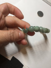 Load image into Gallery viewer, 9.9-10.5mm size 52-62mm 100% natural type A light green jadeite jade beads bracelet PC53