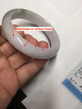 Load image into Gallery viewer, 57.7mm Certified 100% natural Type A dark green white purple jadeite jade bangle AH91-3014