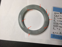 Load image into Gallery viewer, 57.5mm certified type A 100% Natural icy watery light green/purple/white Jadeite jade bangle BH138-1314