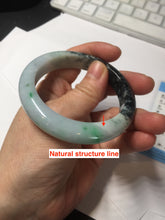 Load image into Gallery viewer, 53.5mm certified 100% natural Type A sunny green dark green purple jadeite jade bangle AA34-4258