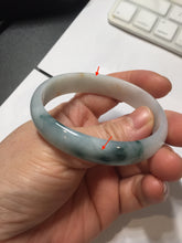 Load image into Gallery viewer, 46mm certified 100% natural type A white green orange with floating flowers oval jadeite bangle PH167(AllaboutjadeCanada.com only)