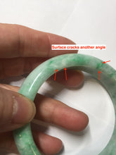 Load image into Gallery viewer, 57.5mm Certified Type A 100% Natural sunny green yellow white Jadeite bangle PC163-8119