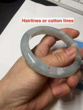 Load image into Gallery viewer, 56.5mm 100% natural type A icy watery light green/brown/black seaweed jadeite jade bangle Q139-5250