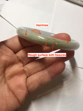 Load image into Gallery viewer, 55.2mm certified 100% natural Type A light green yellow purple round cut jadeite jade bangle PA235-9860