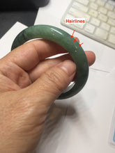 Load image into Gallery viewer, 56.5mm Certified Type A 100% Natural Woodland Green Jadeite Bangle BH234-0253
