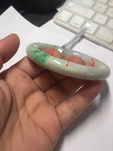 Load image into Gallery viewer, AllaboutjadeCanada.com only 56mm certified Type A 100% Natural sunny green/white/purple/brown(FU LU Shou) round cut Jadeite Jade bangle AF78-8925 Add on item