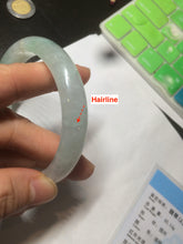 Load image into Gallery viewer, 55mm Certified type A 100% Natural super icy watery sunny green Jadeite bangle AY26-1659