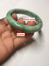Load image into Gallery viewer, 56.5mm Certified Type A 100% Natural sunny green Jadeite Jade bangle AU7-4441