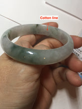 Load image into Gallery viewer, 54.5mm Certified 100% natural Type A light purple with green floating flowers jadeite jade bangle BN14-7084
