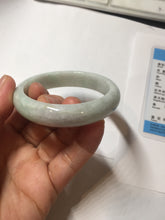 Load image into Gallery viewer, 51mm certified Type A 100% Natura light sunny green white purple Jadeite jade bangle PA241-4668
