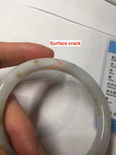 Load image into Gallery viewer, 57.2mm certified 100% natural Type A white yellow brown purple Autumn Leaf round cut jadeite jade bangle H162-6012