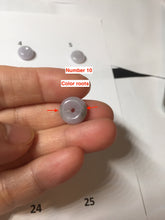 Load image into Gallery viewer, 10.5mm Type A 100% Natural purple green gray Jadeite Safety Guardian Button donuts pendant group PH121 Add on item