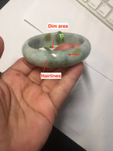 Load image into Gallery viewer, 55.6mm certified 100% natural Type A light green yellow jadeite jade bangle F179-3085