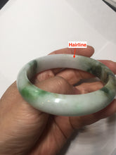 Load image into Gallery viewer, 57.7mm certified Type A 100% Natural sunny green yellow brown white Jadeite Jade bangle D136-1720
