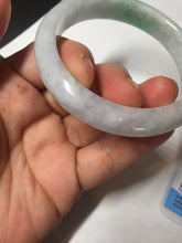 Load image into Gallery viewer, 55.2mm Certified Type A 100% Natural sunny green/light purple Jadeite Jade bangle BM27-0795