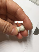 Load image into Gallery viewer, 10x8mm 100% Natural beige white brown vintage style flying dandelions Osmanthus fragrans cake(桂花糕) nephrite Jade bead bracelet HT133