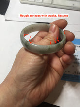 Load image into Gallery viewer, 50.2mm certified 100% natural Type A light green/gray/purple jadeite jade bangle PD202-2389