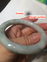 Load image into Gallery viewer, 56.5mm Certified 100% natural Type A light green round cut jadeite jade bangle R91-4067