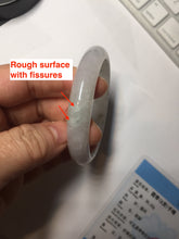 Load image into Gallery viewer, 53.5mm 100% natural certified icy watery light green/white/light purple jadeite jade bangle AU40-8149