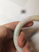 Load image into Gallery viewer, 57.8mm certified 100% natural type A light sunny green/purple/yellow chubby round cut jadeite jade bangle BF36- 9222