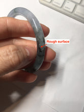 Load image into Gallery viewer, 55.3mm Certified Type A 100% Natural dark green/purple/gray round cut Jadeite bangle AA128-6937