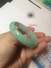 Load image into Gallery viewer, 50.5mm Certified Type A 100% Natural sunny apple green/red oval Jadeite Jade bangle BG61-0174